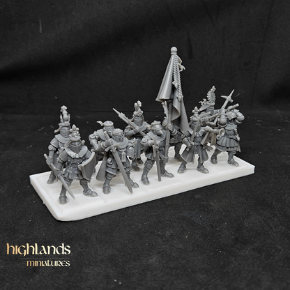 Caballeros de Galia a pie