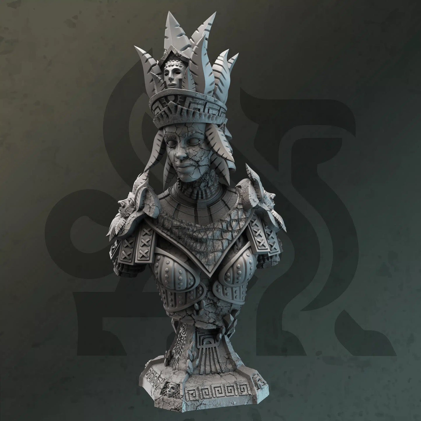 Ruby Silt-Earth Genasi Geomancer Bust