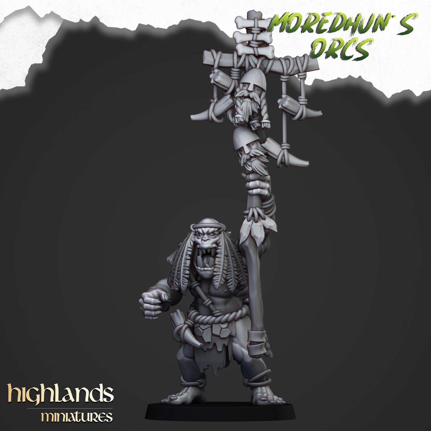 Cave Orcs unit with Big Stick
