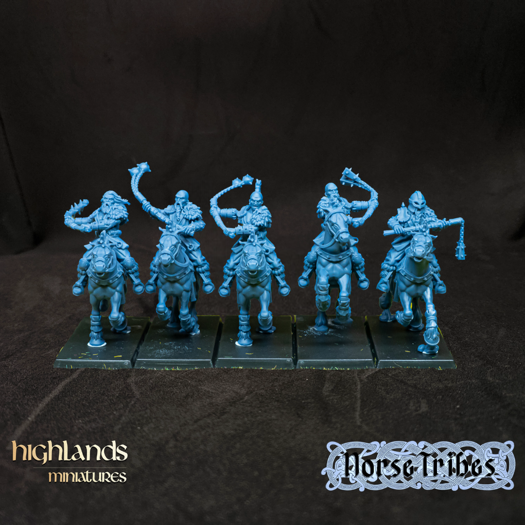 Mounted Norse Raiders with war flails