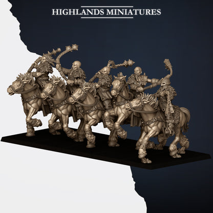 Mounted Norse Raiders with war flails