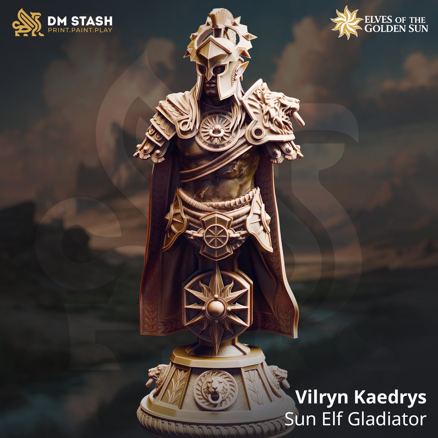 Vilryn Kaedrys - Sun Elf Gladiator Bust