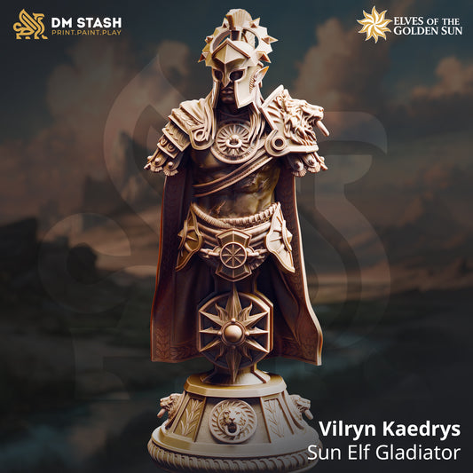 Vilryn Kaedrys - Sun Elf Gladiator Bust