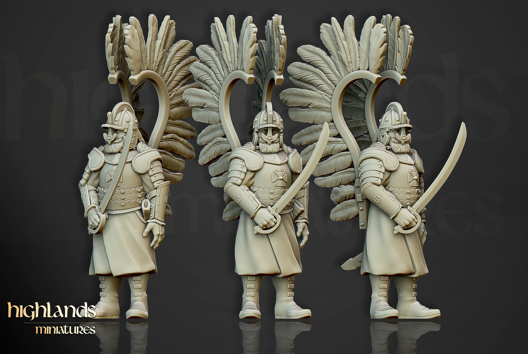 Winged Hussars on foot