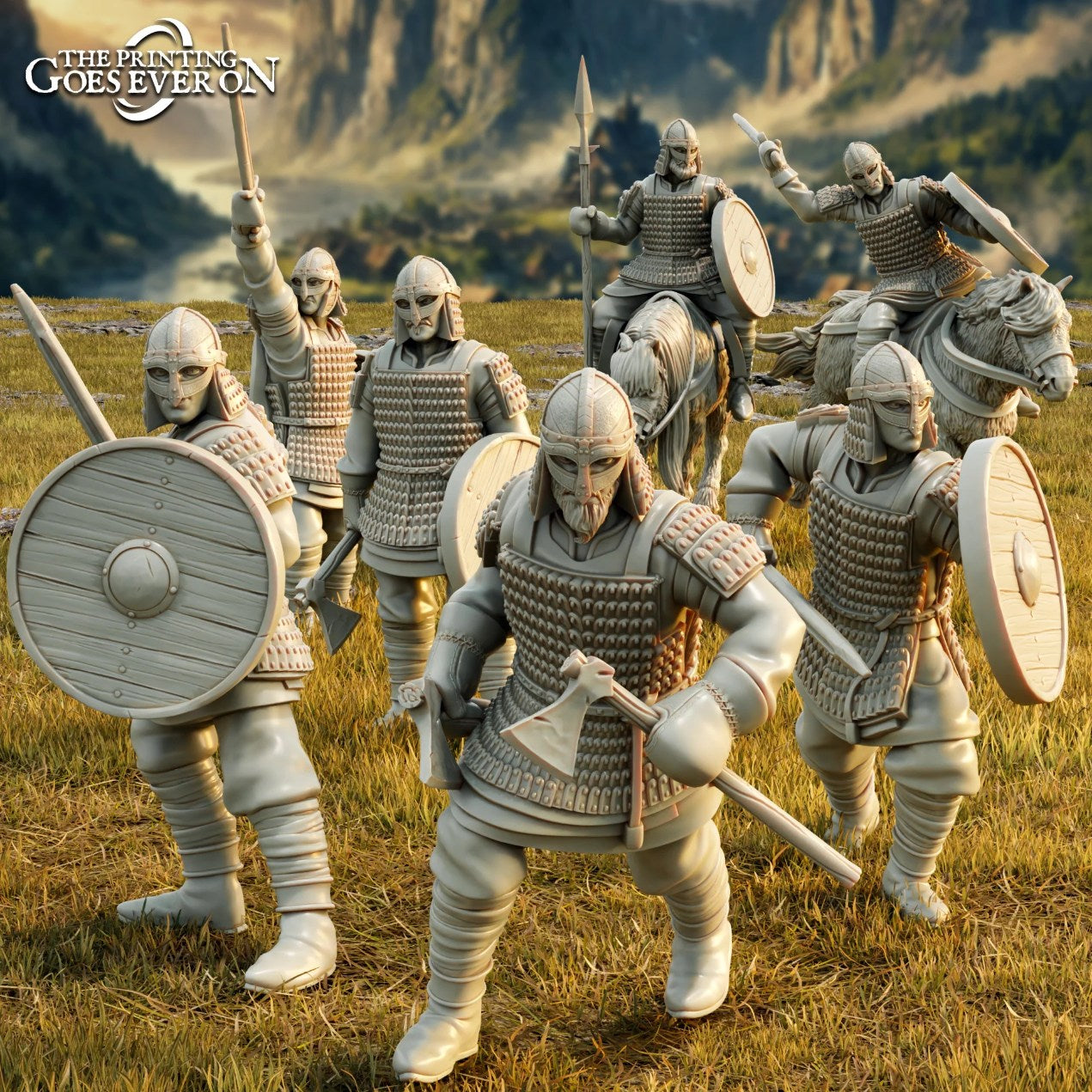 Exploradores escoltas de los señores de los caballos