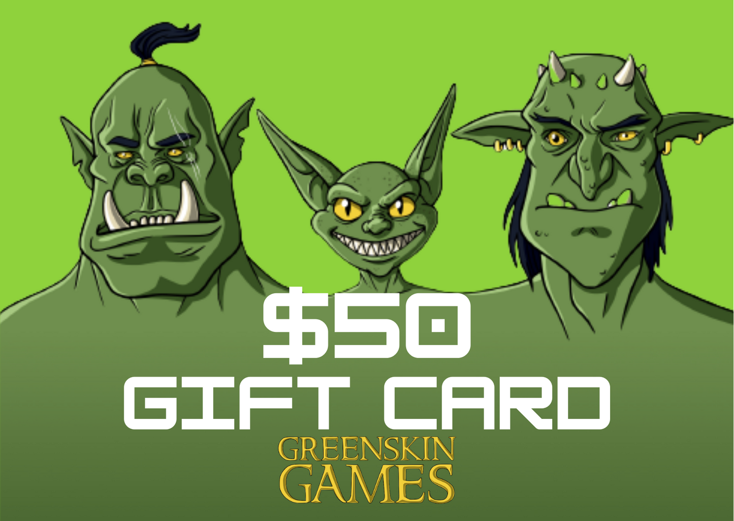 Tarjeta de regalo de juegos Greenskin