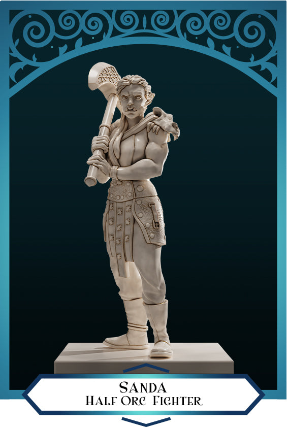 Luchadora semiorca femenina Sanda