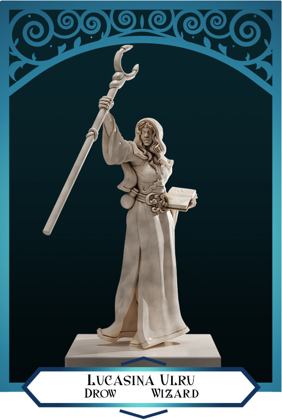 Lucasina Ulru Female Drow Wizard